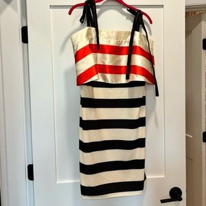Mare x Anthropologie horizontal striped knee-length dress